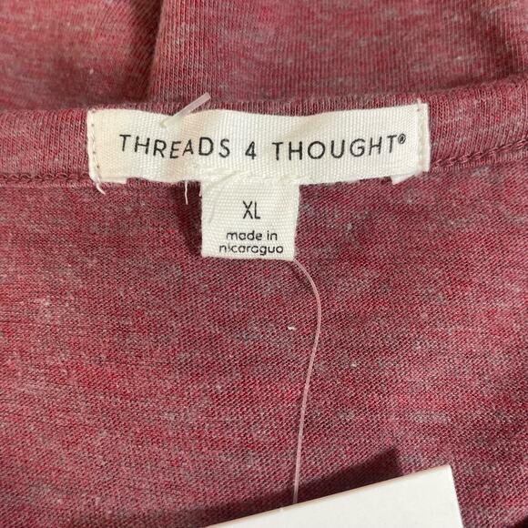 Threads 4 Thoughts Women Top L Rose Tee Organic Cotton Soft Relaxed Lounge NEW - Picture 2 of 10
